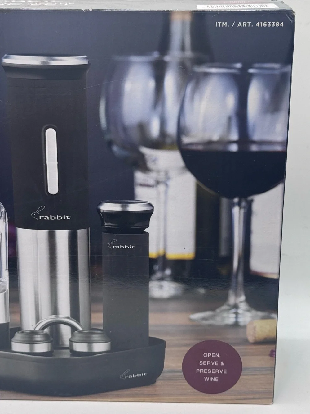 Rabbit 8 Piece Electric Wine Set, New In Box (Box has been opened but not used)